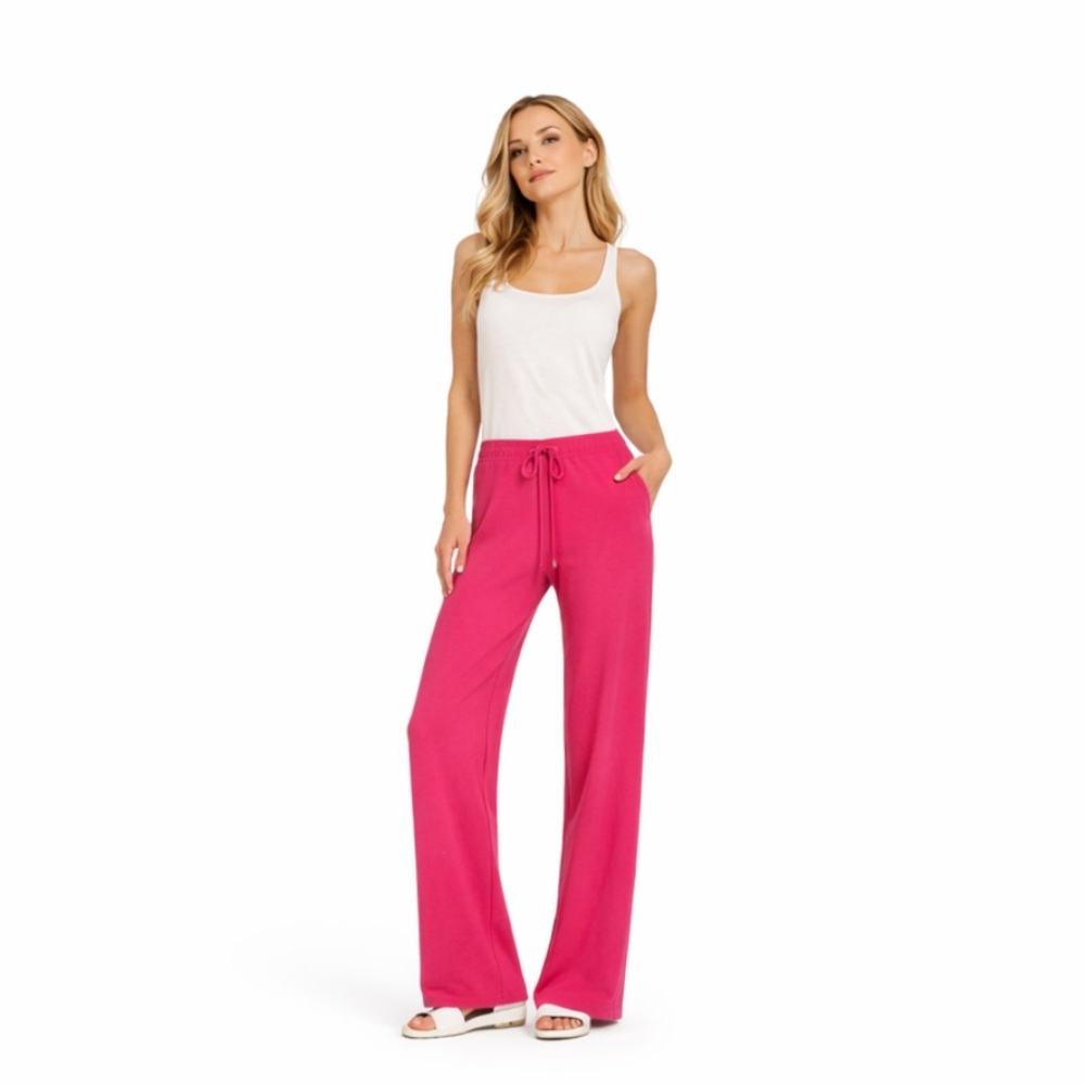 100% cashmere Pink Wide Leg Pants ST. JOHN size small